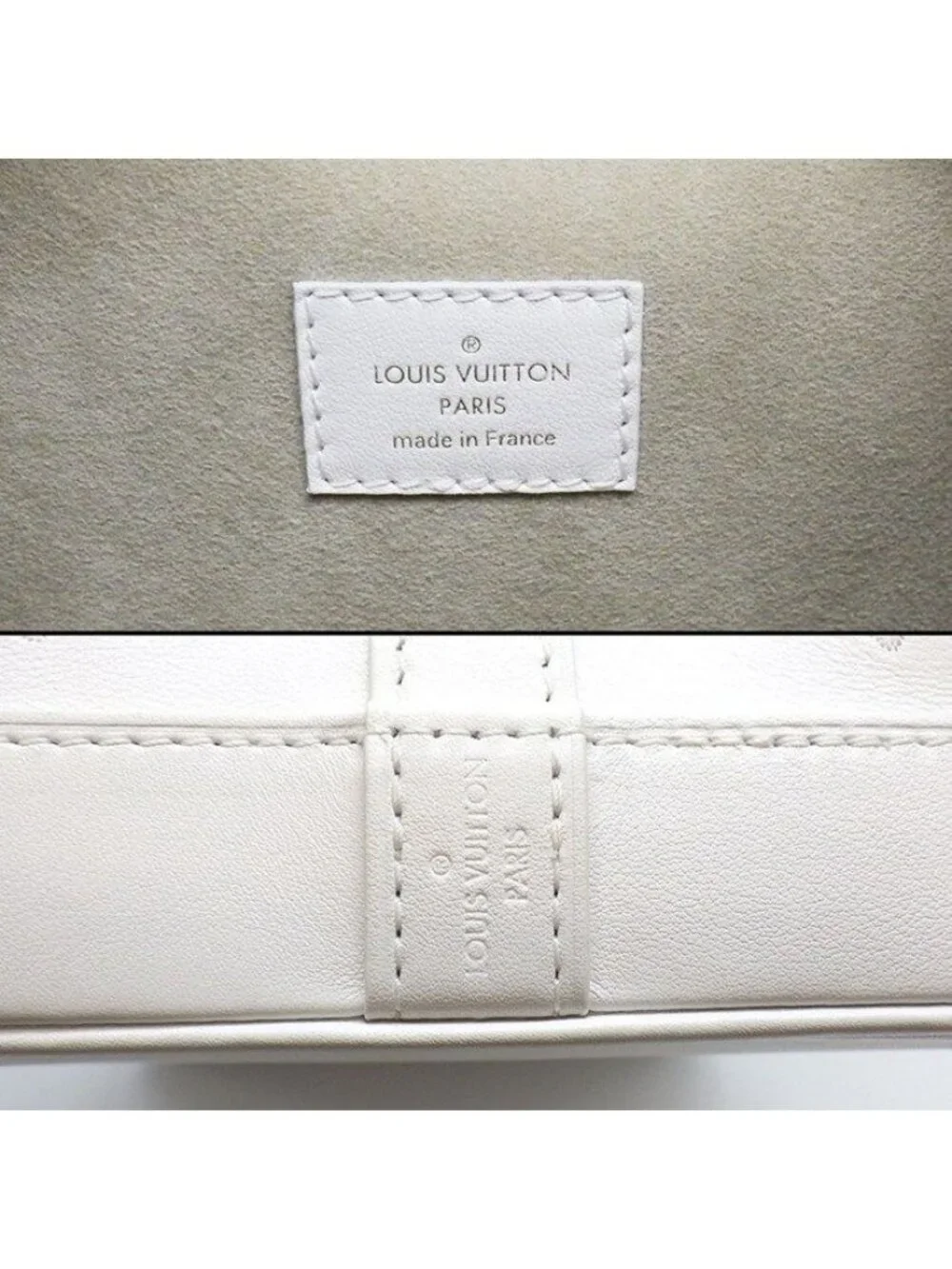 Louis Vuitton Shoulder Bag Noe PM LV Broderie Anne Gray White Cuffleather Gold